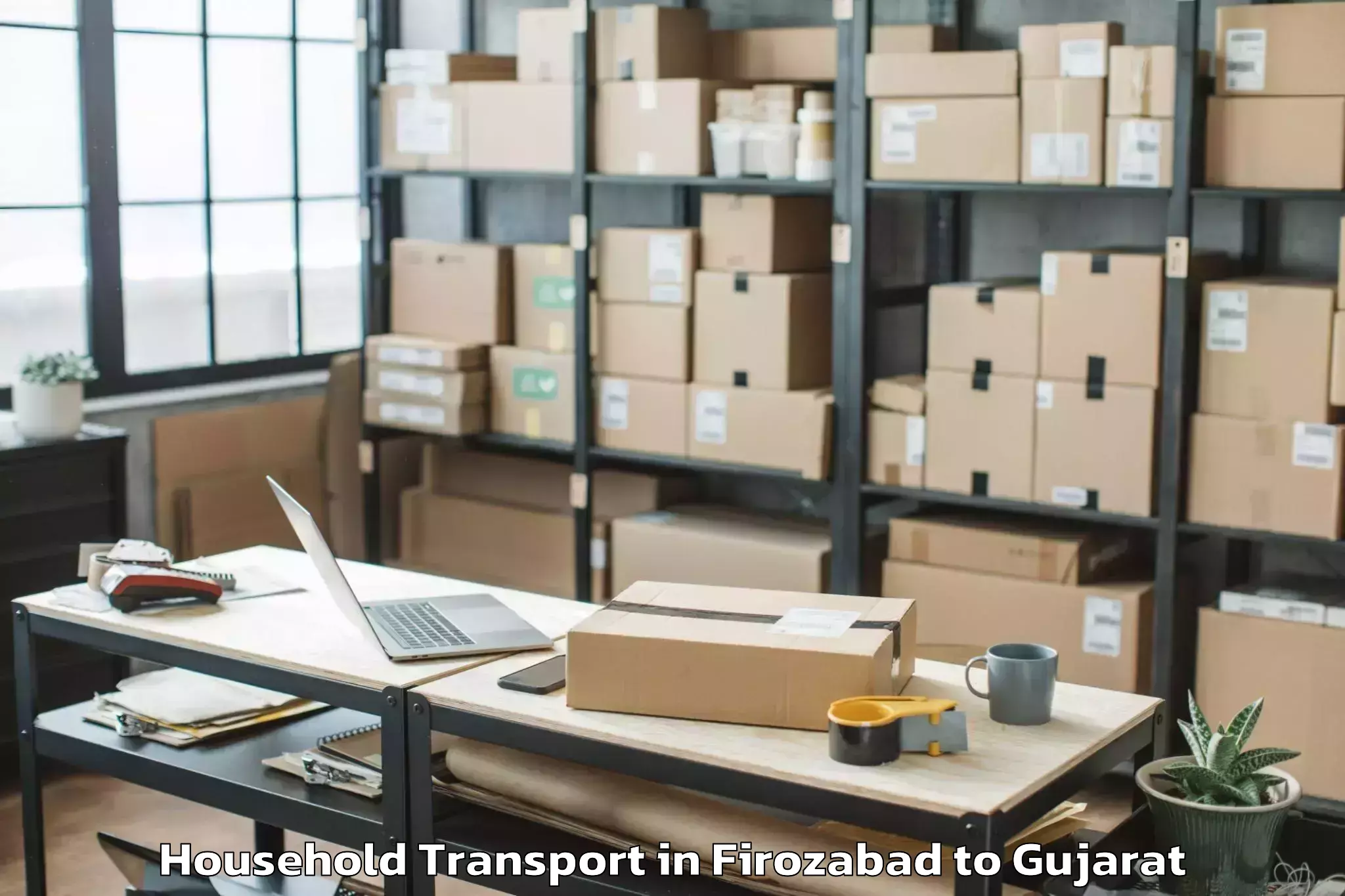 Easy Firozabad to Gidc Household Transport Booking